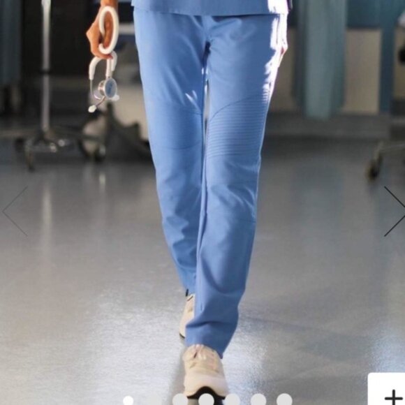 Figs Limited Edition Kayne Moto Jogger Scrub Pants Ceil Blue XXS - Picture 7 of 7